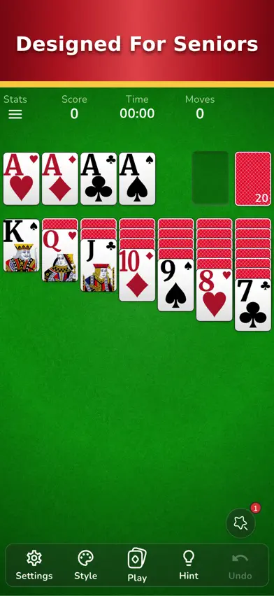 Solitaire for Seniors screenshot 1